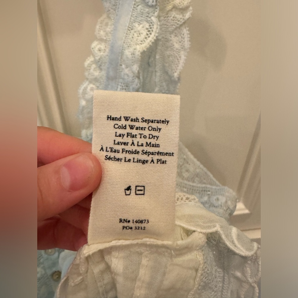 Love Shack Fancy Medium Sully Blue Tie Dyed Top. ๐โก๏ธ - Picture 5 of 5